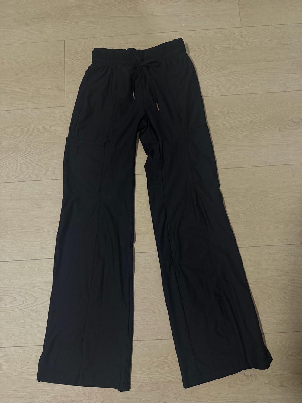 Cherokee Black Wide-Leg Drawstring Scrubs